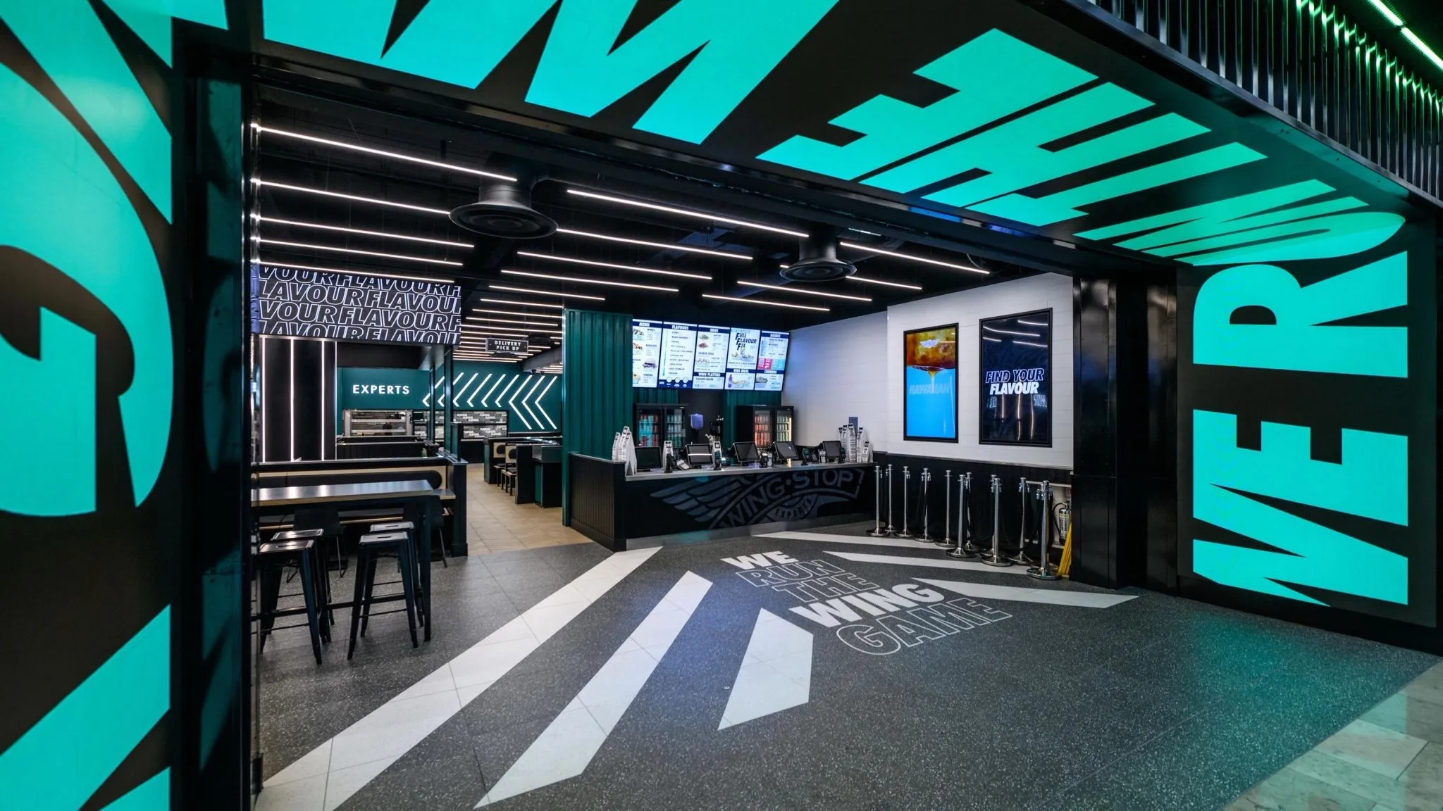 wingstop fast food digital signage