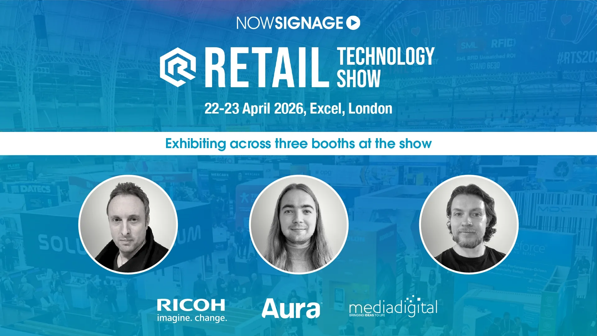 NowSignage at Retail Tech Show 2026, connecting retail experiences across multiple partner stands