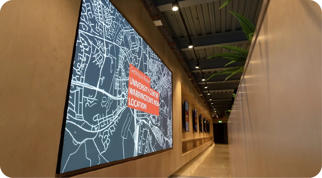 Help students and visitors find buildings, facilities and events with clear, digital campus guidance.